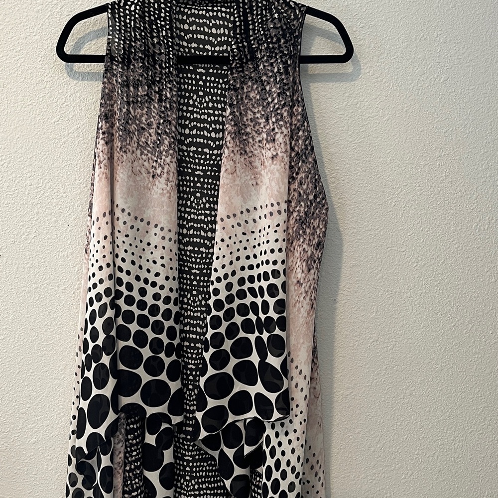 Boho Kimono open asymmetrical  Beach Coverup. Long line flowing vest
OS